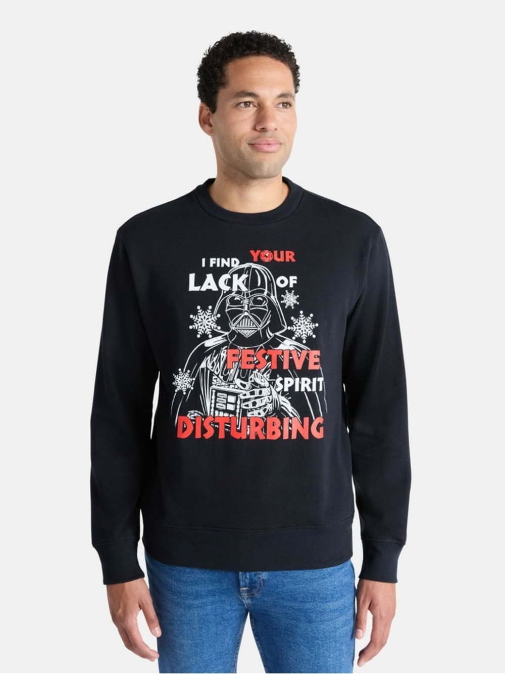 Star Wars Darth Vader  Holiday Graphic Light Up Sweatshirt - Size Medium